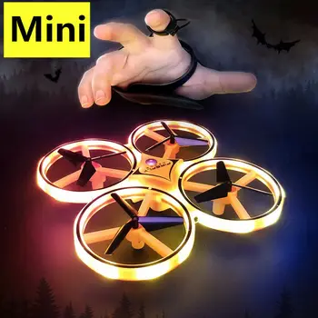 

Mini Four-Axis Induction Drone Smart Watch Remote Sensing Gesture RC Aircraft UFO Somatosensory Noctilucent Interaction RC Toys