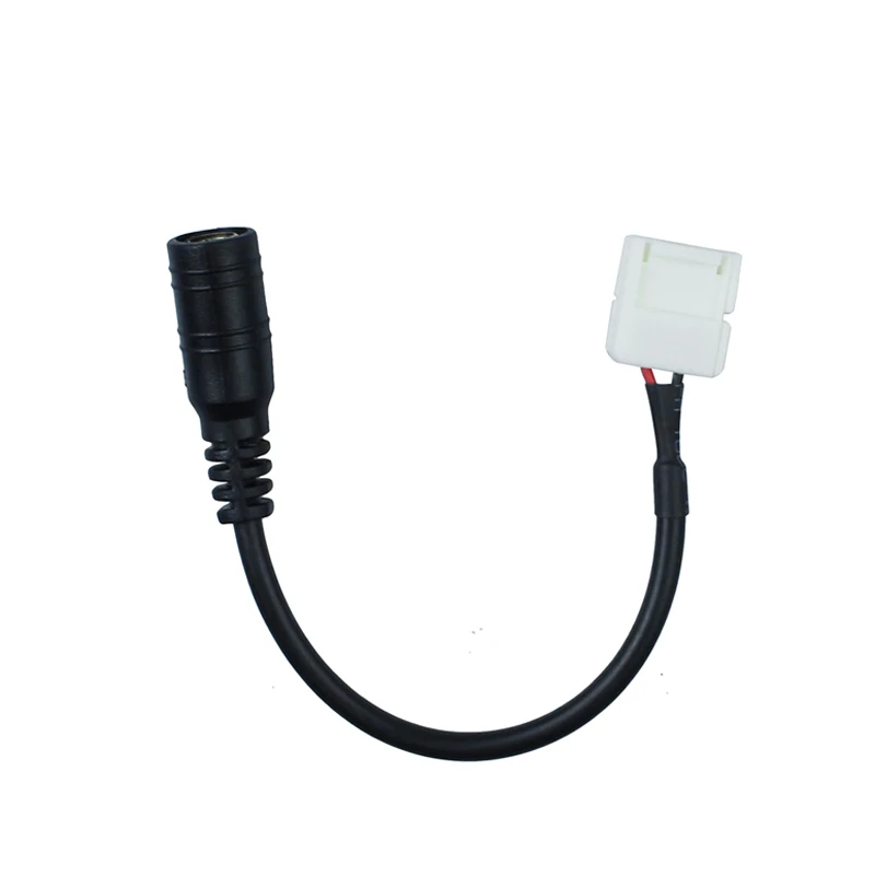 

1pcs/lot 10mm 2pin Female DC Adapter LED Strip Connector Cable For SMD 5050 5630 Single Color led Strip No Need Soldering