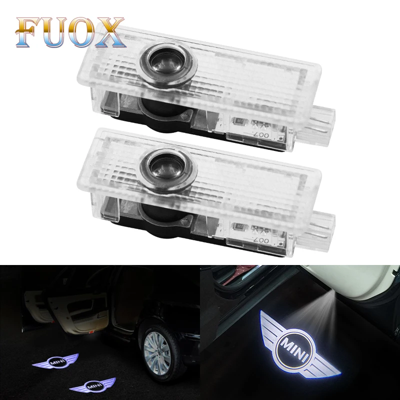 

2x For Mini Cooper R53 R55 R57 R58 R59 R60 R50 Clubman Countryman R52 JCW F55 F56 Car Courtesy Logo Light Projector LED