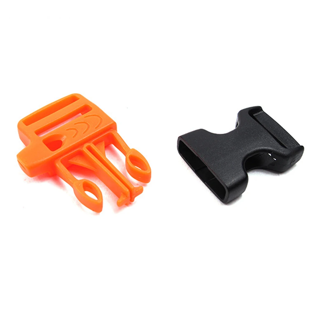 

5 pcs/pack Survival Whistle Buckle Plastic Curved Side Release Buckles Survival Kits For Paracord Bracelet/ Backpack