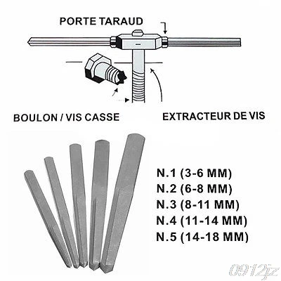 

5Pcs/Set Screw Extractor Kit Guide Broken Damaged Bolt Remover Drill Bits