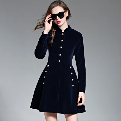 

HIGH QUALITY New Fashion winter 2019 Runway Dreees Jacket Women's Luxury Velvet Heavy Dress