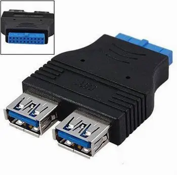 

NEW 2 Port USB 3.0 to 20 Pin Adapter Internal Usb Motherboard Connection