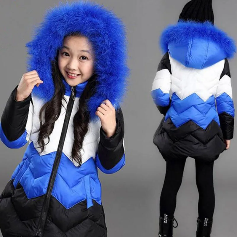 

2019 Fashion Down Jacket for girl clothing brand kids clothes warm winter outerwear jacket children's wear clothes 3-12 years