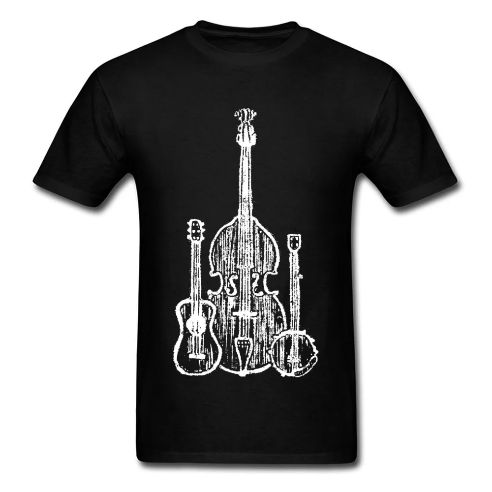 Cello Violin Printed T shirt Men T Shirts Country Brothers Tshirt White