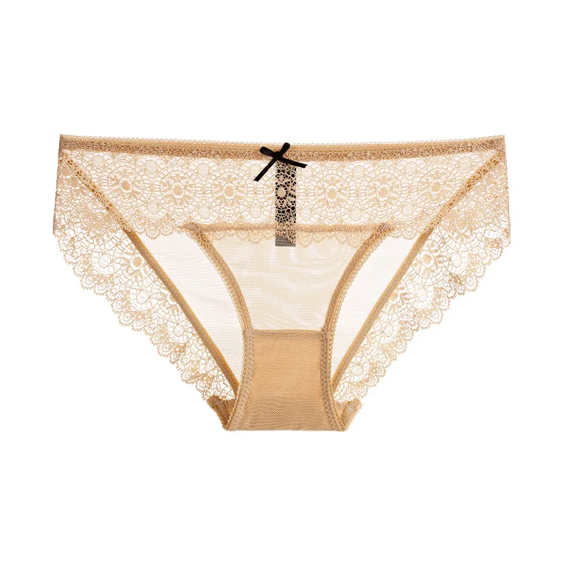 Sexy Lace Women Panties Transparent Mesh Underpants Elegant Pretty Briefs Seamless Cotton Women Underwear Hipster Lingrie (5)