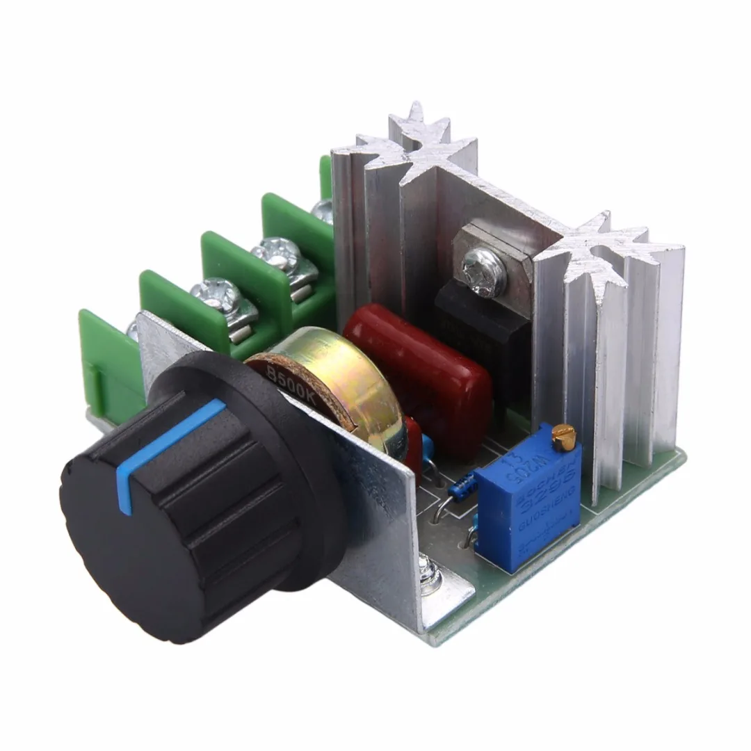 High Quality AC Voltage Regulator Module 50-220V 2000W AC Motor Dimmers SCR Controller Knob Switch Speed Control Tools