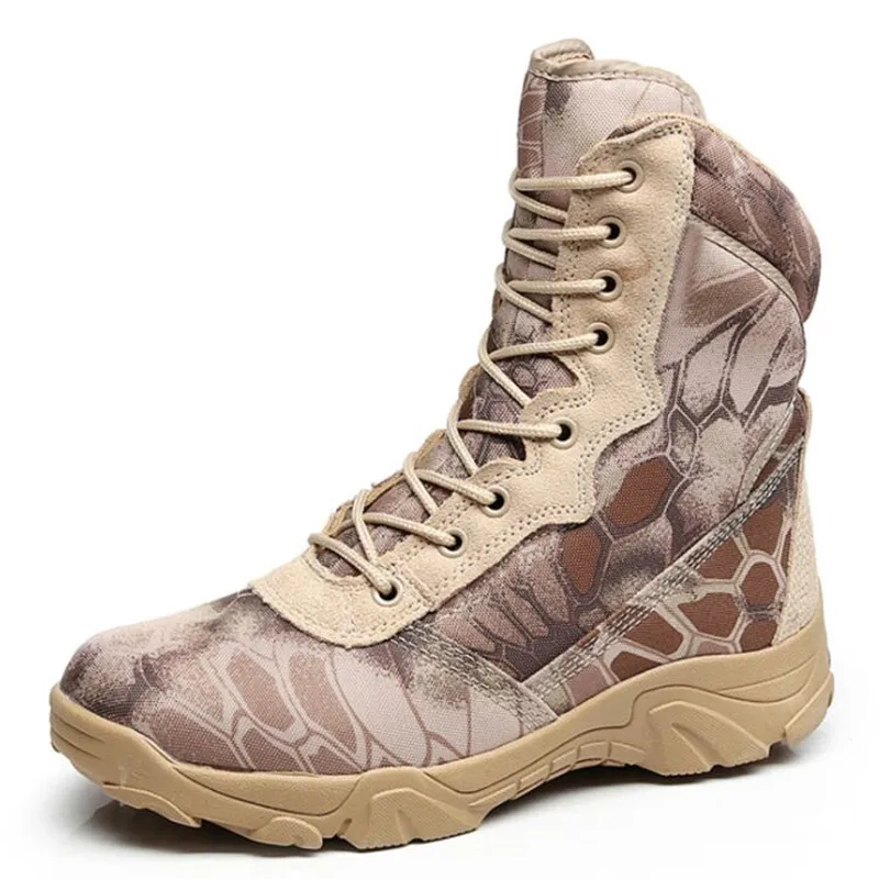 

Military Tactical Boots Men Winter Motocycle Boots Yellow Python Combat Army Shoes For Men Botas Desert Safty Black Work Shoes