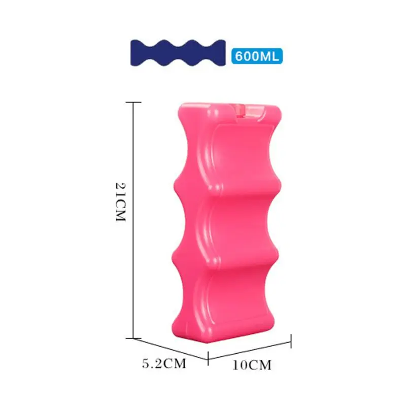 600ml Reusable Ice Brick Ice Block Pack Cooler Milk Storage For Cooler Bag #415