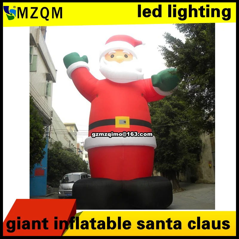 6m/4m/8m christmas inflatables outdoors inflatable santa claus with led