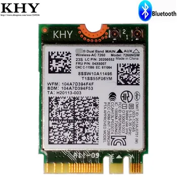 

New original Dual Band Intel7260ac 7260 ac 7260NGW BT4.0 For Thinkpad L440 L540 X240 T440 T440P T540P W540 FRU: 04X6007 04X6082