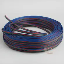 1 м 2 м 3 м 5 м 10 м 20 м 22AWG, 4 pin коробка передач с кабелем, ПВХ изолированный провод, электрический кабель, светодиодный кабель, свободный, чтобы выбрать количество метров