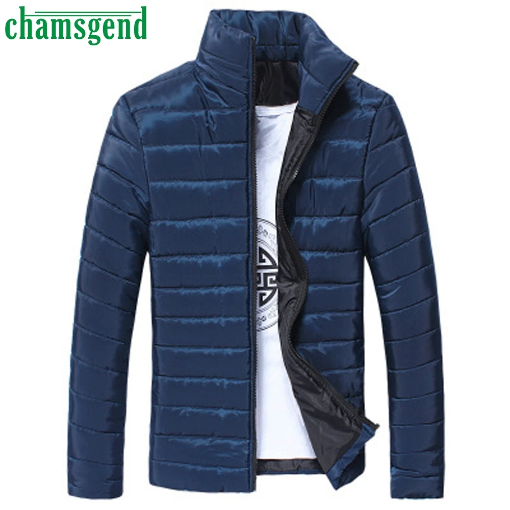 

Chamsgend Winter Men Jackets 2018 Winter Warm Male Boys Jacket Parkas Stand Collar Slim Zip Coat Outwear Man Winter Parkas #35*
