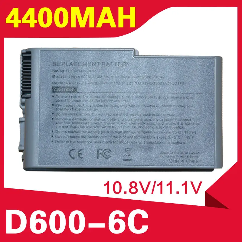 Аккумулятор ApexWay 6 ячеек для DELL Inspiron 500m 510m 600m Latitude D500 D505 D510 D520 D530 D600 D610 | Компьютеры и