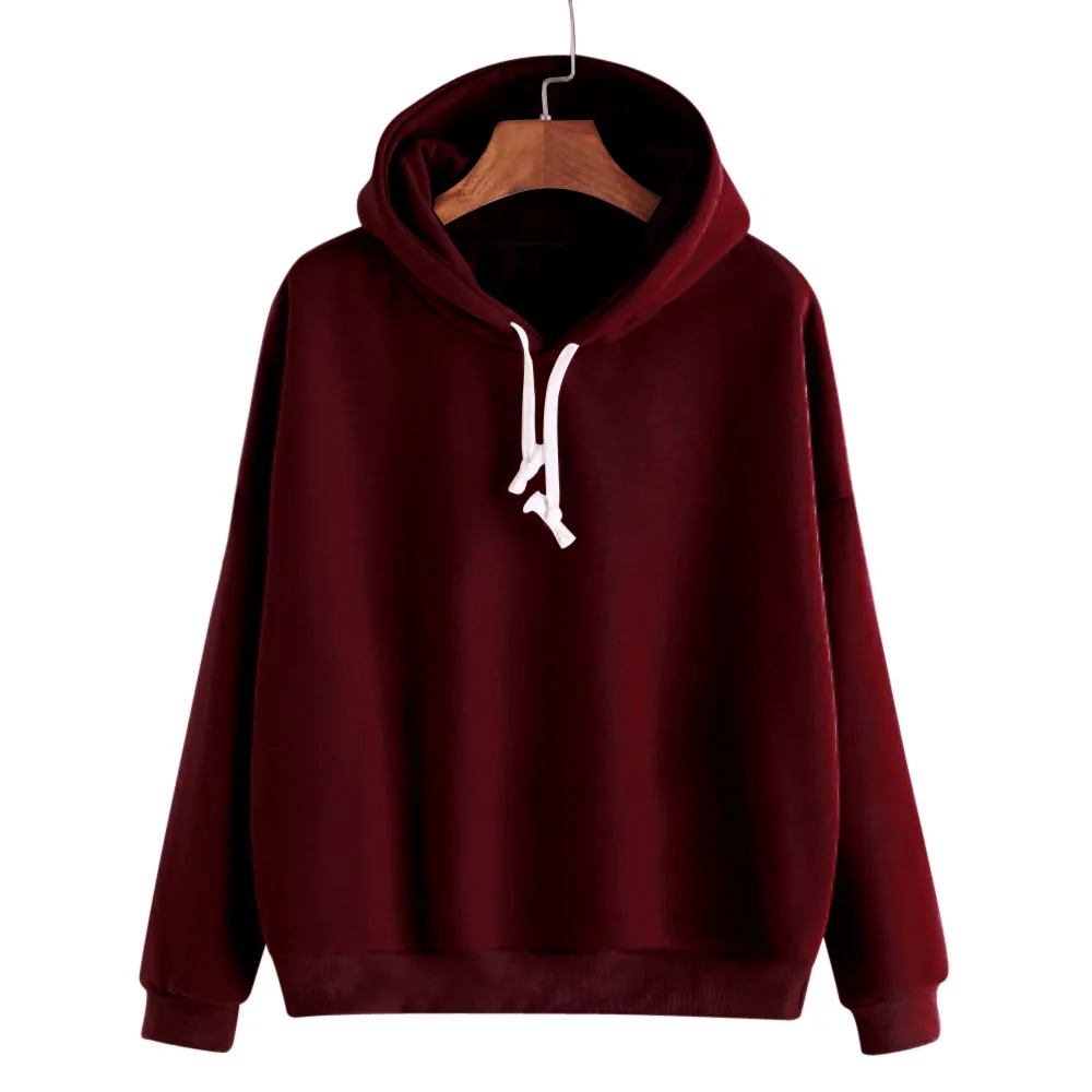 

2019 Fashion Hoodies Women Plus Size Sweatshirt Pollover Casual Long Sleeve Solid Winter Female Hoodies Sudadera Mujer