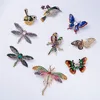 Alloy Purple Enamel Butterfly Bragonfly Bird Brooches Men And Women's Metal Rhinestone Insects Banquet Wedding Brooch Gifts ► Photo 2/5