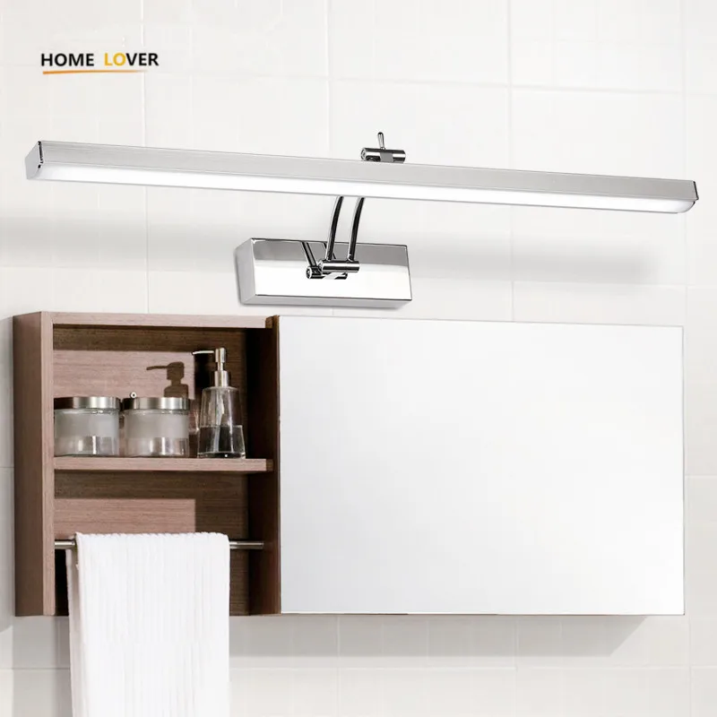 Больше Зеркало LED свет 41 см/51 см AC90-260V современный Нержавеющая сталь настенный светильник Ванная комната Освещение Водонепроницаемый arandelas
