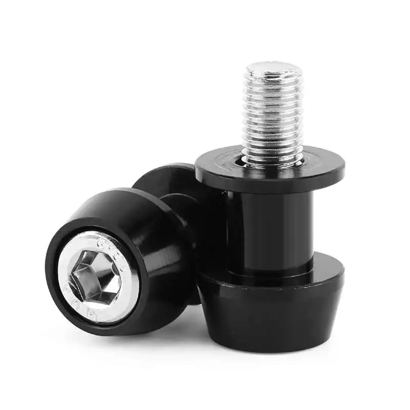 2 Pieces 6MM Motorcycle CNC Swing Arm Stand Screws Swing Arm Sliders Spools For Yamaha FZ01 FZ03 FZ09 FZ10 YZF R1 R3 R6 R25 R125 R1000 R6S FZ1 FZ6 FZ8 FZS1000 FZS600 Aprilia RSV4 R Tuono V4 Dorsoduro Black