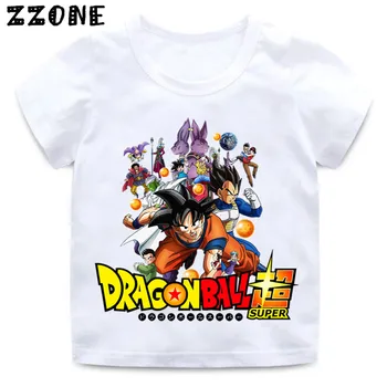 

Boys and Girls Anime Dragon Ball Z Character Print T shirt Kids Funny Clothes Enfant Summer White T-shirt,HKP5201