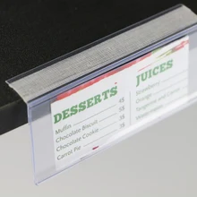 Пластиковые ПВХ L ленты для передачи данных клейкая лента Mechandise Ценник Дисплей Полка Talker знак этикетка держатель для карт супермаркет стойки 50 шт