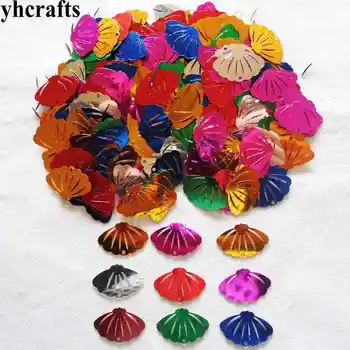 

20gram/Lot 16x25mm Heart leaf with hole sequin Craft material Kindergarten crafts Intelligence Creative activity item DIY toys