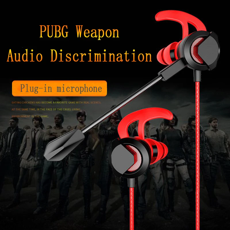 GONKE HiFi наушники вкладыши крючки шум изоляции гарнитуры игры PUBG с микрофоном