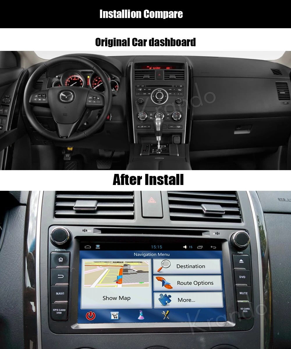 Автомобильная навигация Krando Android 8 0 Gps стерео для mazda cx 9 DVD плеер радио