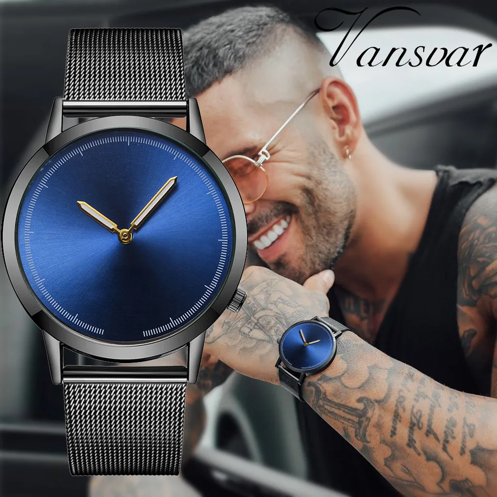 

vansvar Casual Quartz Stainless Steel Band Newv Strap Watch Analog Wrist Watchformal Business Leisure Party decoration Gift for