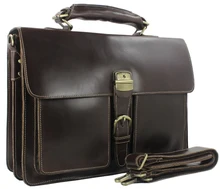Mode Haute Classe Italien véritable porte-documents en cuir Hommes en cuir de mallette portable fourre-tout Messager sac à main livraison gratuite