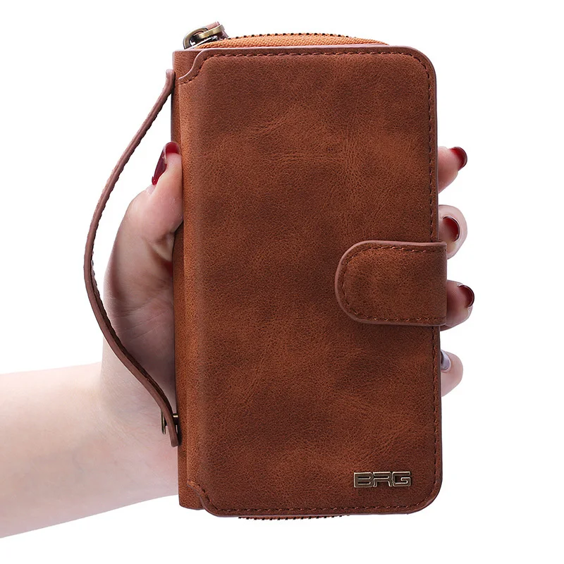Portable Multifunctional Combo Zipper Case for Samsung Galaxy S7 Retro pattern wallet phone sets mobile phone