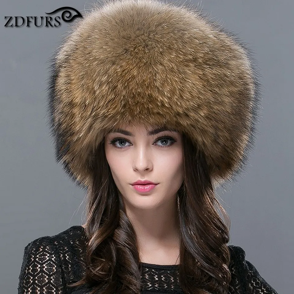 2018 Для женщин натуральная лисий мех шапочки русский На зимнем меху Hat 100% натуральным лисьим мехом шляпа купол монгольские шапки