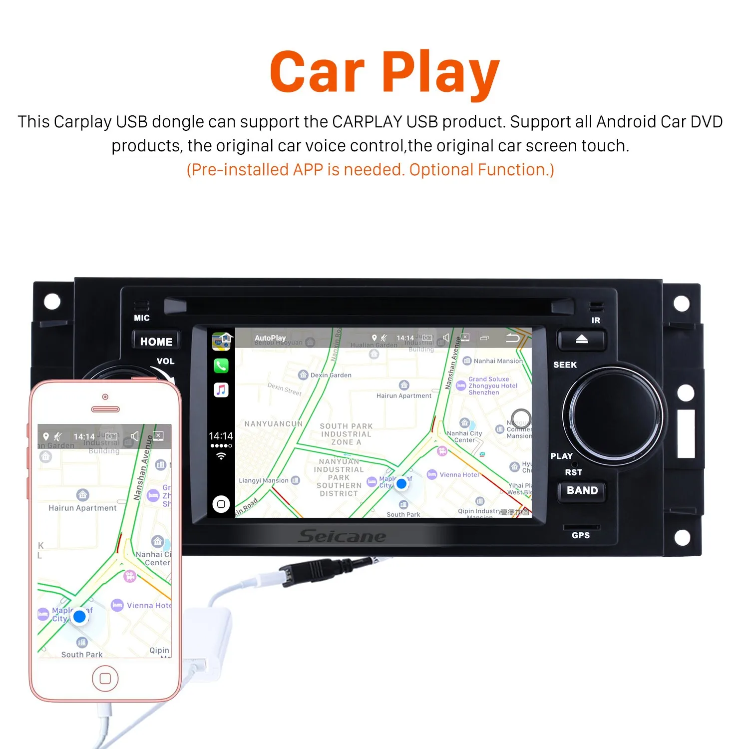 

Seicane Android 6.0 Auto Radio with GPS System for 2002-2007 CHRYSLER 300C Navigation Stereo Support Bluetooth Wifi Music