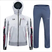 Мужской Быстросохнущий дышащий рыболовный костюм с капюшоном, рубашка с длинными рукавами и штаны для пеших прогулок и велоспорта, спортивная одежда, Солнцезащитная одежда