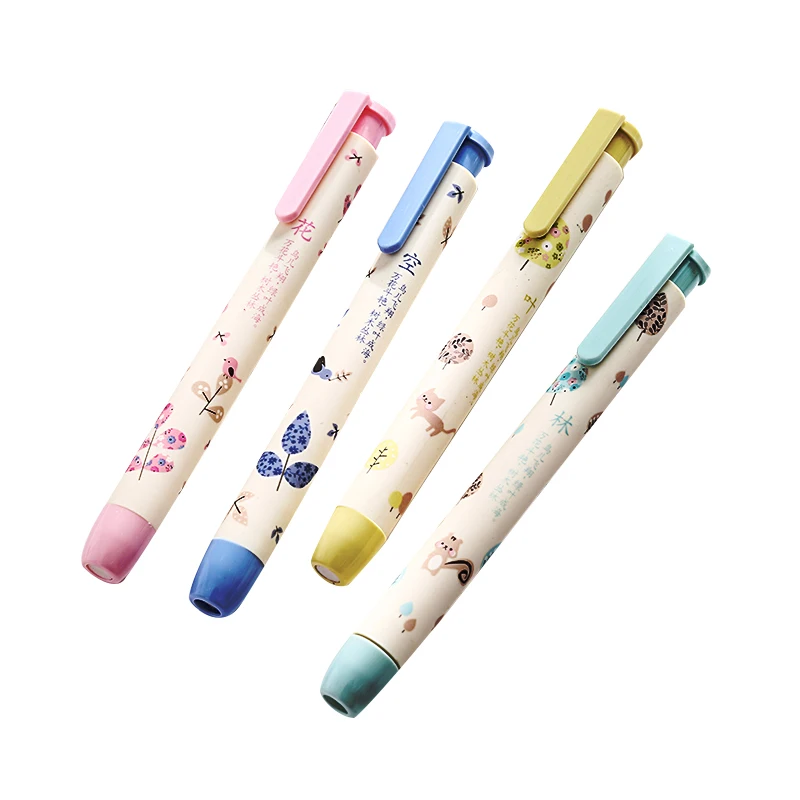 

Cute Kawaii Flower Printed Push Standard Pencils Erasers Stick Office School Supplies Stationery Kids