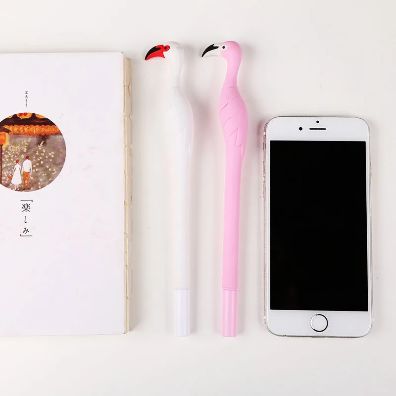 

1 Pieces Creative Cute Swan Kawaii Flamingo Gel Pens Stationery School Officel Supplies Gift Styling Handles
