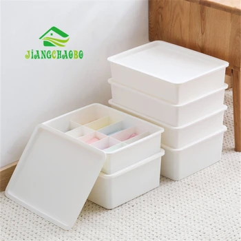 

JiangChaoBo Separate Underwear Storage Box Underwear Sorting Box Drawer Socks Storage Box Home Plastic Storage Box