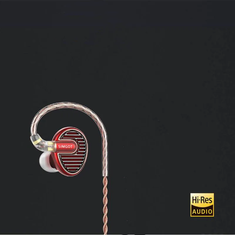 Оригинальные наушники xiaomi Hi-Fi в ухо с коммутирующей линией EN700 MKII гарнитура CNC Hi-Res аудио аутентификация один вес 6 г - Цвет: red