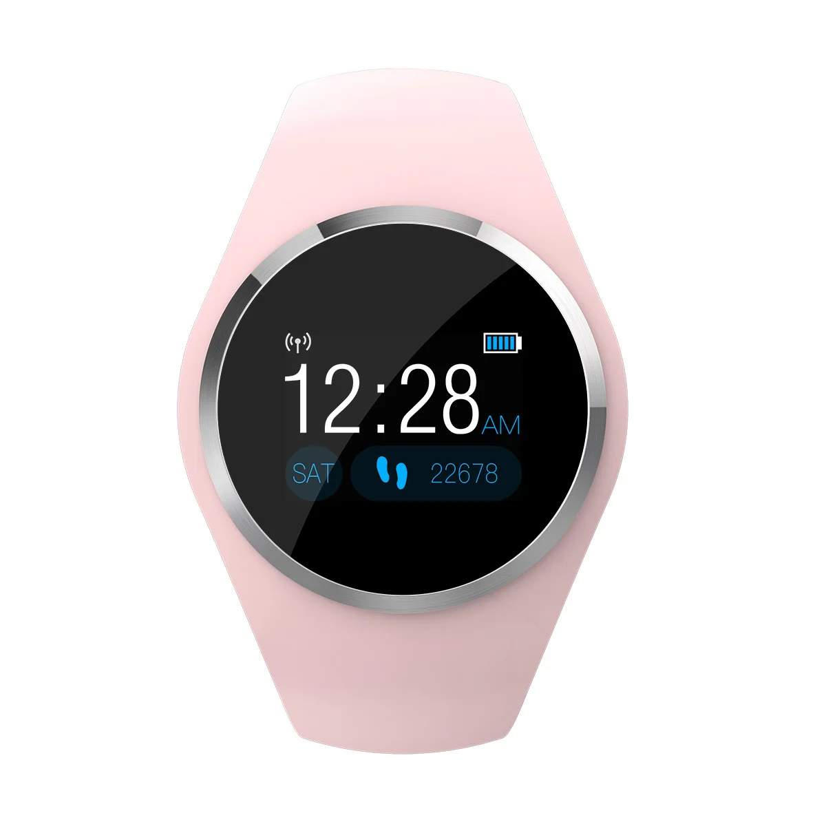 Женские Водонепроницаемые Смарт-часы с Bluetooth, модные женские часы с монитором сердечного ритма, фитнес-трекер, умные часы с поддержкой приложения для Android IOS - Цвет: Розовый