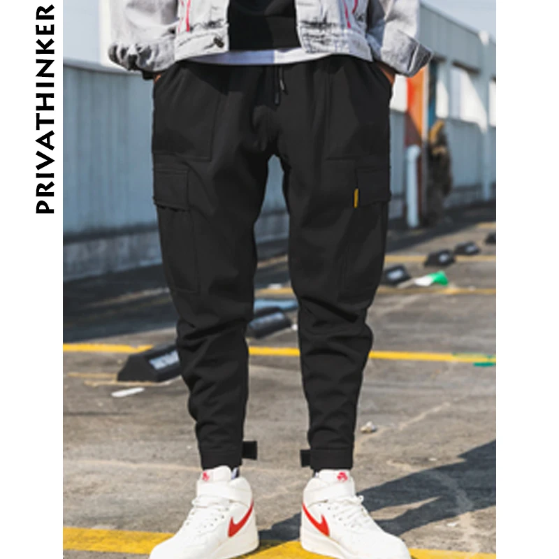 Buy Privathinker Men Black Joggers Pants Summer 2019 Mens Big Pockets Ankel Cargo Pants Male Spring Streetwear Overalls Sweatpants