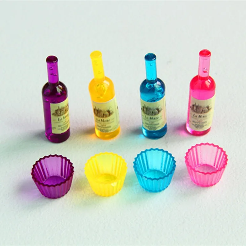 8Pcs -16 -Scale -Dollhouse -Miniature -Plastic -Beer -Bottle&Cup -Set -Model -Pretend -Play -Mini -Food -Doll -Accessories -Fit -Toy -TY0250 (3)