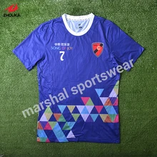 fresh style OEM sulbimation print tee shirt customized soccer team jersey any logo color design