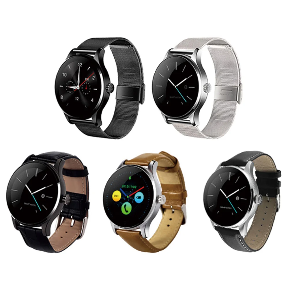 

Bluetooth Slimme Horloge Screen Ondersteuning Sport Hartslagmeter Bluetooth SmartWatch 1.22 inch IPS Ronde Voor IOS Android