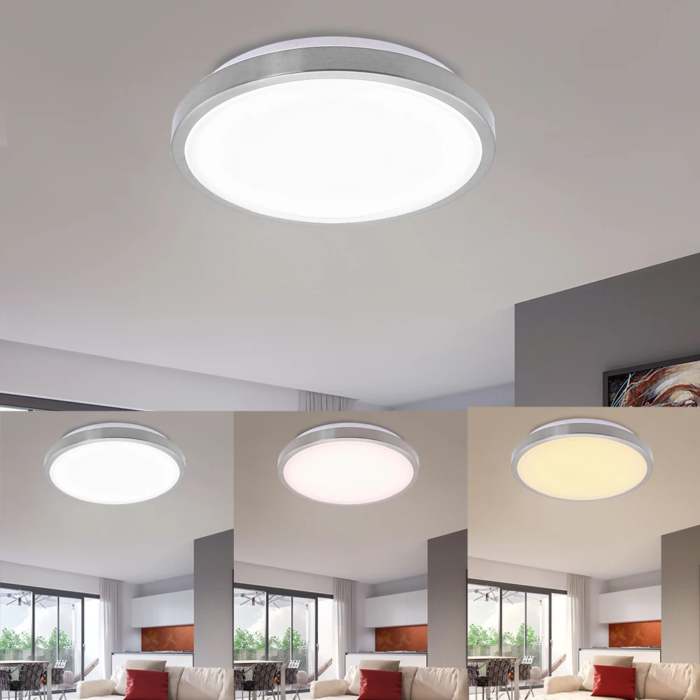 Акриловый абажур 12 Вт 16 современный потолок изменение цвета освещения 2700 к/4000 к/6500 к светодиодный потолочный светильник домашние освещение