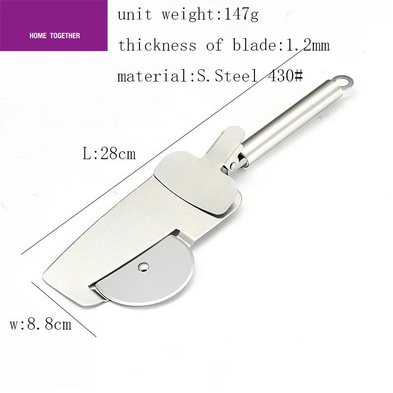 3-в-1 Нержавеющая сталь нож для пиццы можно мыть в посудомоечной машине колеса с пирог Торт лопата для снега сервер для пиццы корка пирога вафельный тесто