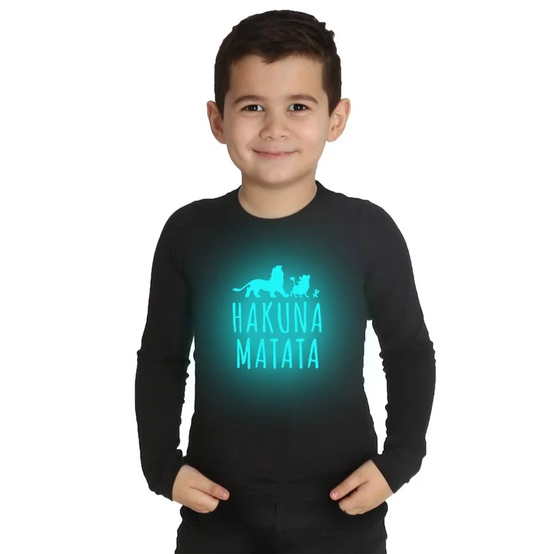 

LYTLM HAKUNA MATATA T Shirt Kids Baby Girl Winter Clothes Boys Long Sleeve T Shirts Lion King Shirt Animal Print Children Tops