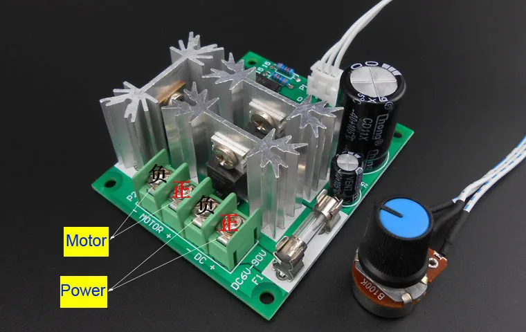

PWM DC Motor Speed Regulator 6V 12V 24V 36V 48V 90V Stepless Speed Regulating Switch DMCM