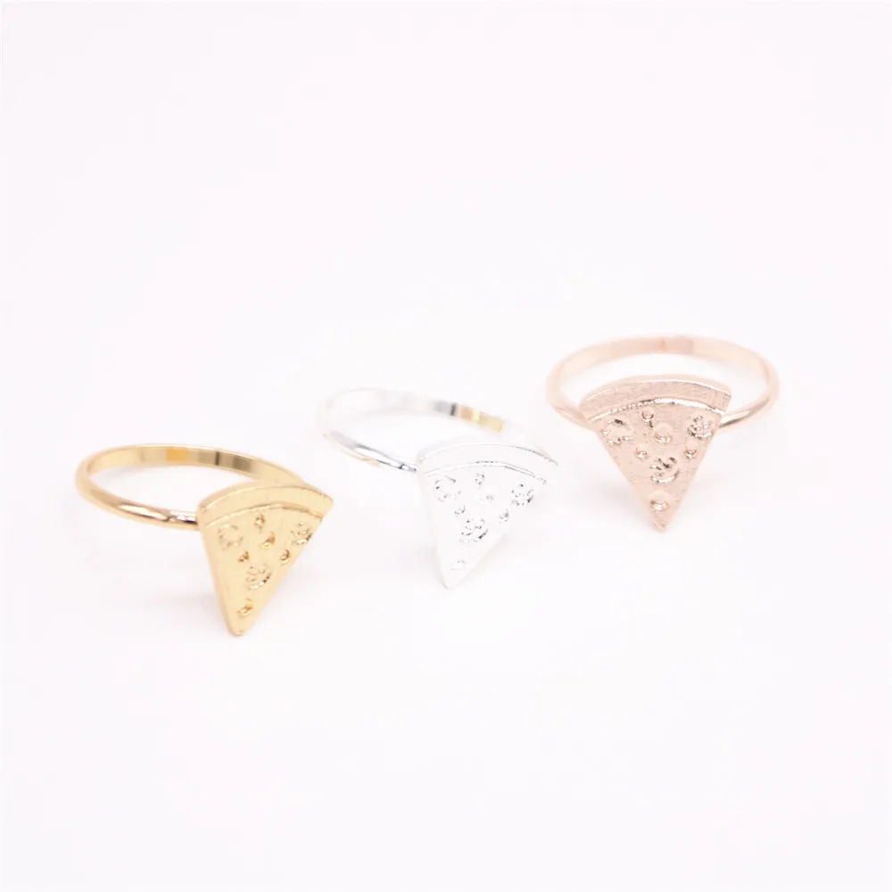 The latest elements multicolor ring Food shape rings for girls pizza and | Украшения и аксессуары