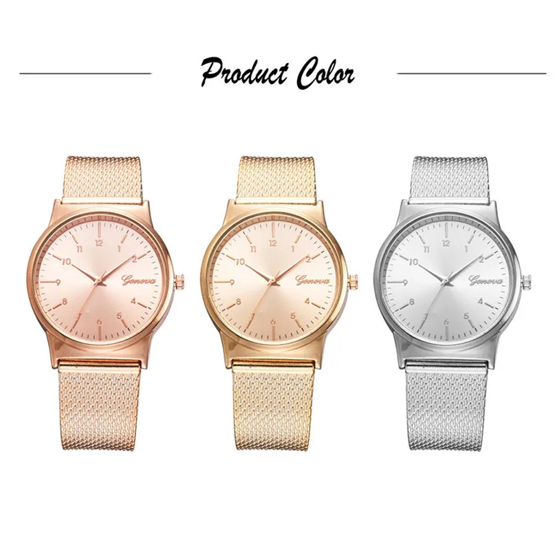 Temperament Fashion Mesh Belt Ladies and Men's Gift Quartz Watch Women Watches Stainless Steel Bands #4a2 (15)