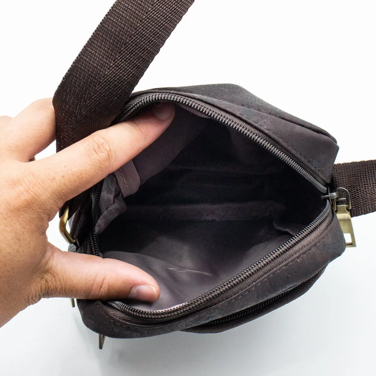 Из Португалии коричневая пробковая сумка через плечо Bag 304 B|Сумки-кроссбоди| |