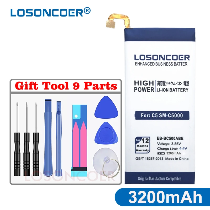 LOSONCOER 3200 мАч EB-BC500ABE аккумулятор высокого качества для Samsung Galaxy C5 SM-C5000 | Мобильные